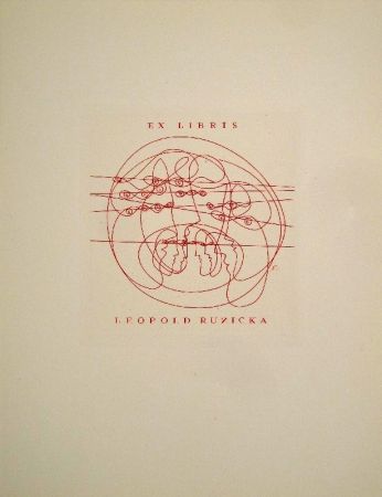 Гравюра Erni - Ex Libris Leopold Ruzicka