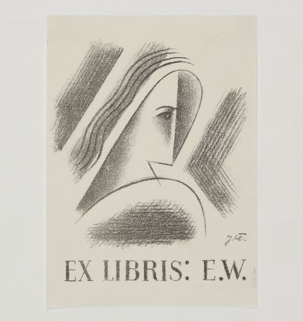 Литография Capek - Exlibris E.W. 