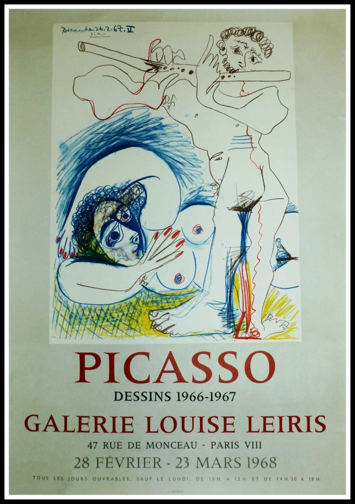 Афиша Picasso - EXPO 1968 GALERIE LOUISE LEIRIS