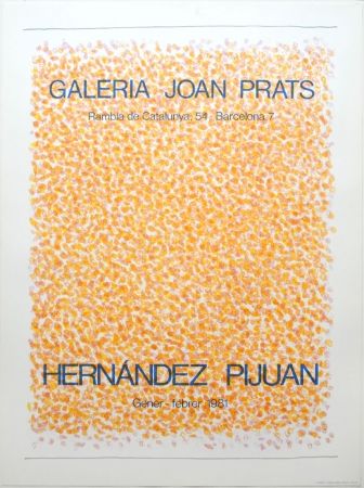 Литография Hernandez Pijuan - Exposición Galería Joan Prats