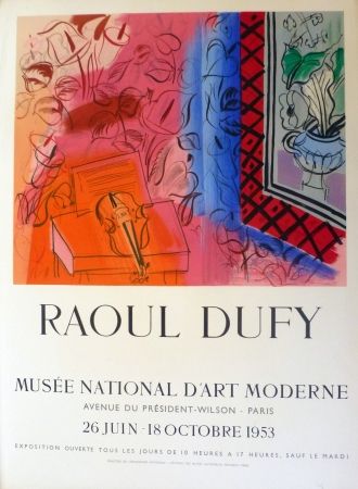 Литография Dufy - Exposition au musée national d'art moderne,Paris 1953