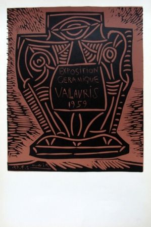 Линогравюра Picasso - Exposition Ceramique Vallauris 1959