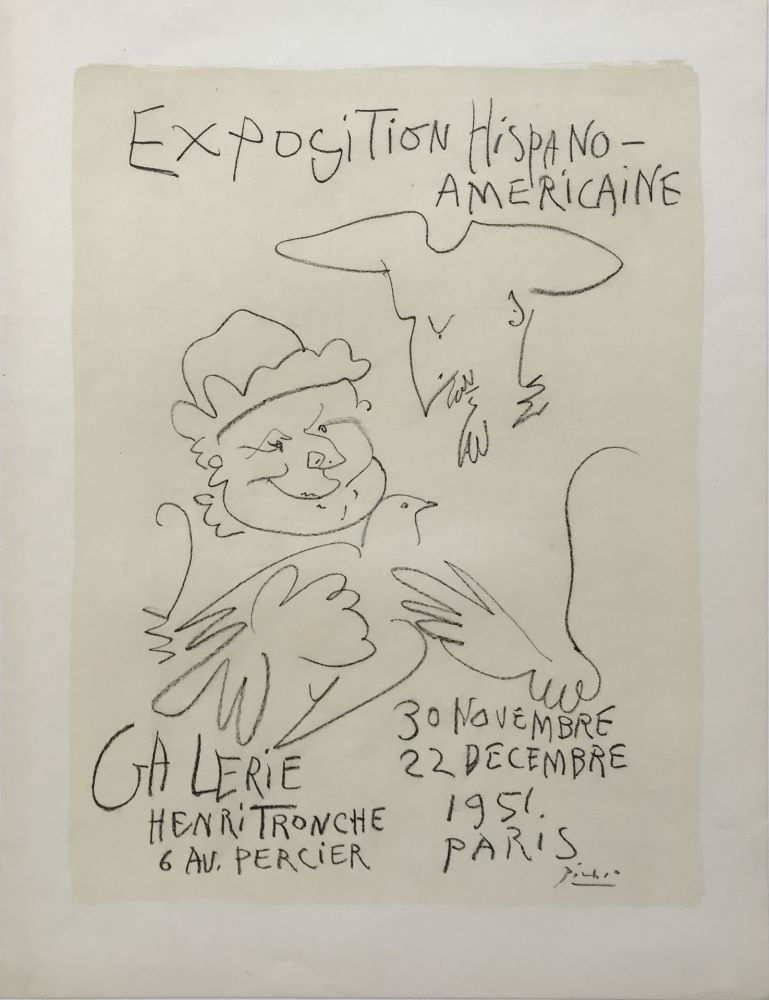 Литография Picasso - Exposition Hispano-Americaine