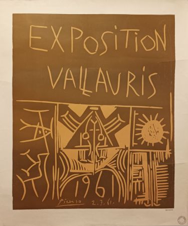 Линогравюра Picasso - Exposition Vallauris - 1961