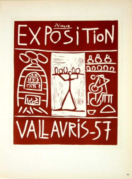 Литография Picasso (After) - Exposition Vallauris 1957