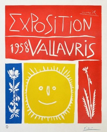 Линогравюра Picasso - Exposition Vallauris, 1958