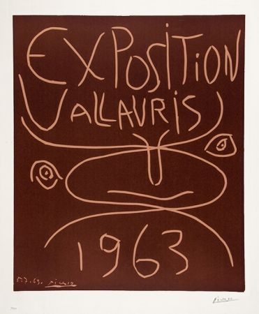 Линогравюра Picasso - Exposition Vallauris, 1963