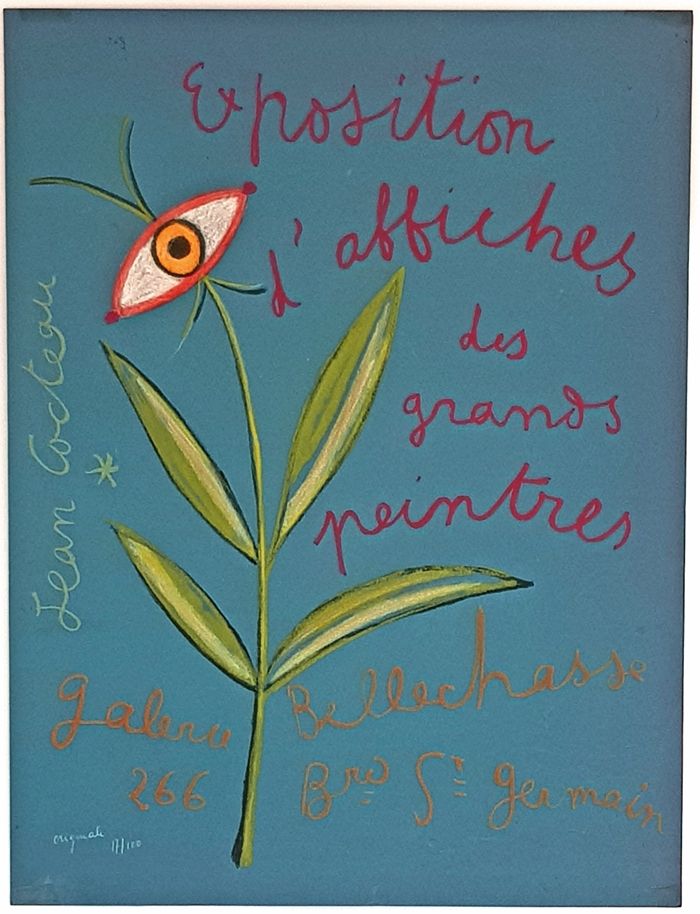 Литография Cocteau - Expositions D'affiches des Grands Peintre 