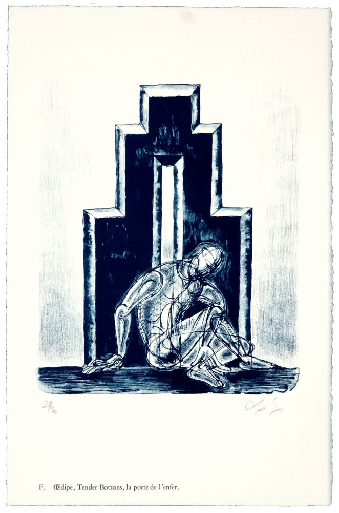 Литография Nørgaard - F. Œdipe, Tender Bottoms, la porte de l'enfer.
