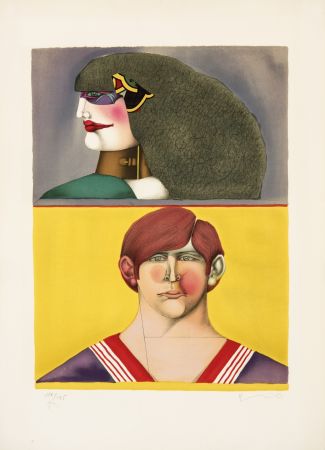 Литография Lindner - Face And Profil