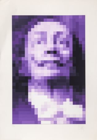 Сериграфия Yvaral - Face of Dali - Purple