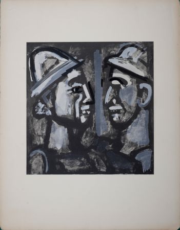 Литография Rouault - Face à Face, 1933