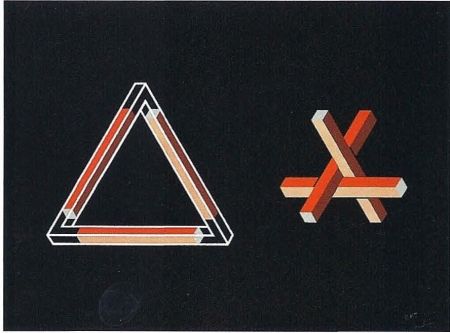 Литография Molins - Falsaciones del triangulo de Penrose 10