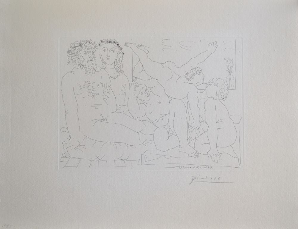 Гравюра Picasso - Famille de Saltimbanques (B163 Vollard)