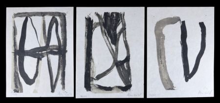 Литография Van Velde - Fantasmes, Triptyque, 1978 - Hand-signed