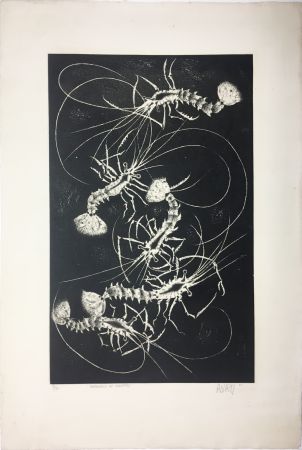 Акватинта Avati - Farandole de crevettes (1958)