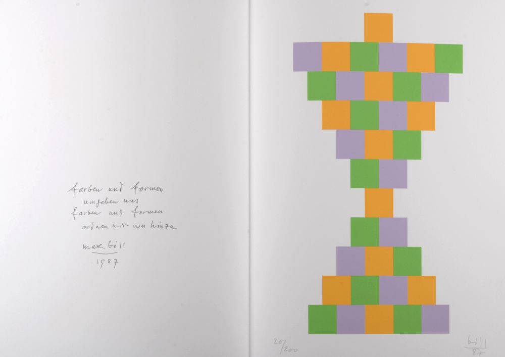 Литография Bill - Farben und formen, 1987 - Hand-signed