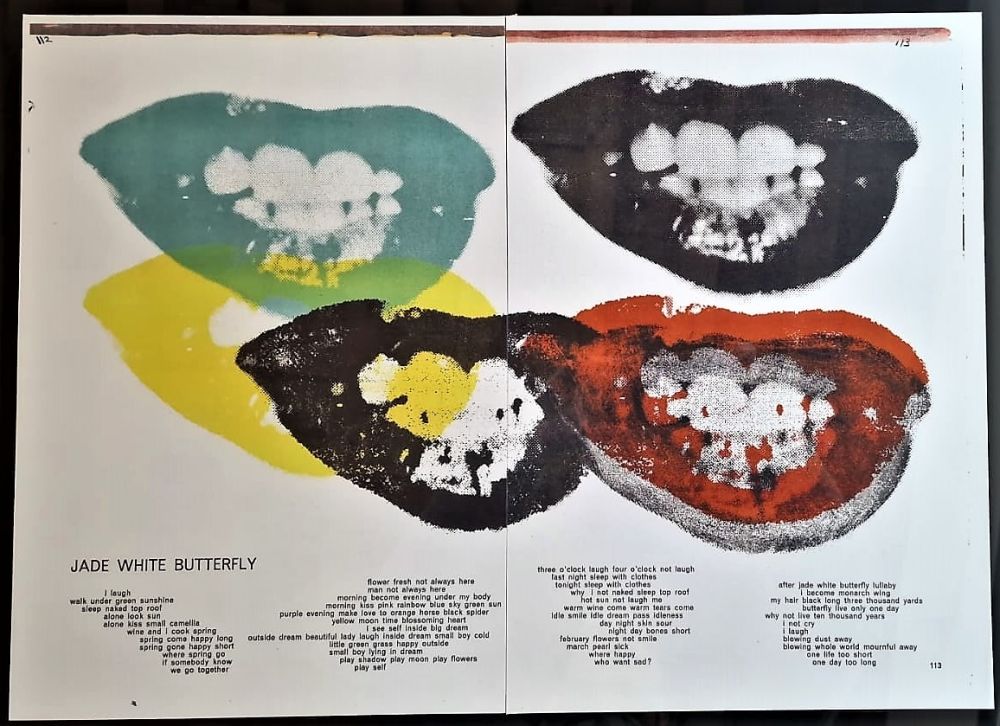 Литография Warhol - Farfalla bianca di giada