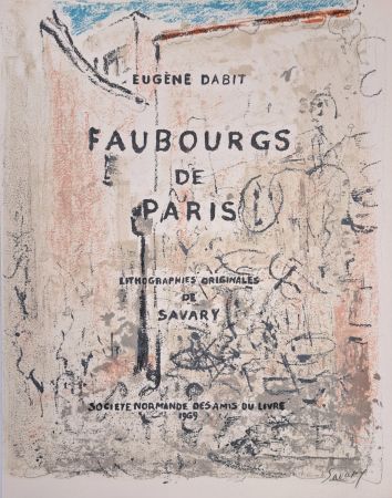 Литография Savary - Faubourgs de Paris