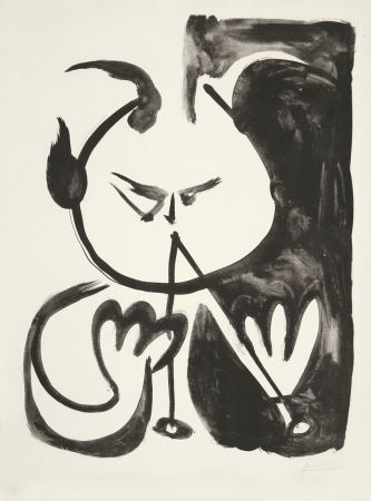 Литография Picasso - Faune musicien no. 5 (Musizierender Faun Nr. 5) 