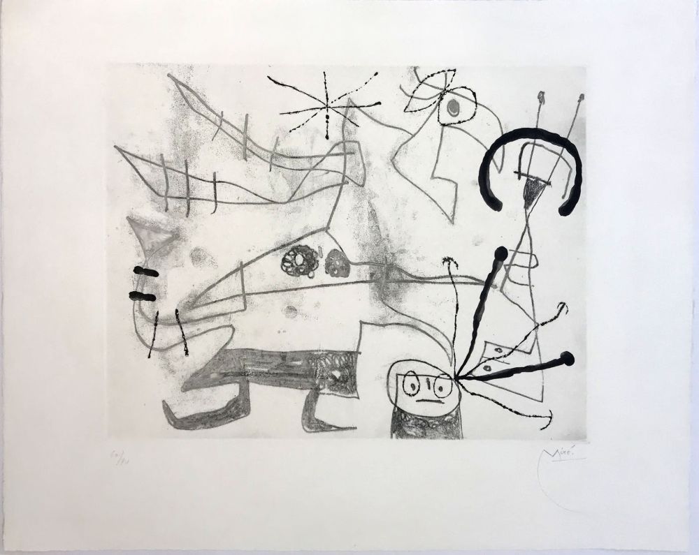 Офорт И Аквитанта Miró - Femme-Oiseau I