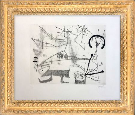 Акватинта Miró -  Femme-Oiseau I