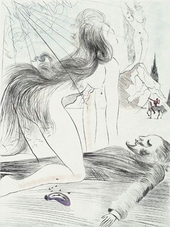 Гравюра Dali - Femme a Genoux (Kneeling Woman)
