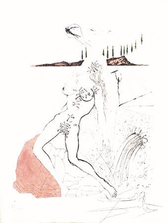 Гравюра Dali - Femme a la Fontaine (Woman at the Fountain)