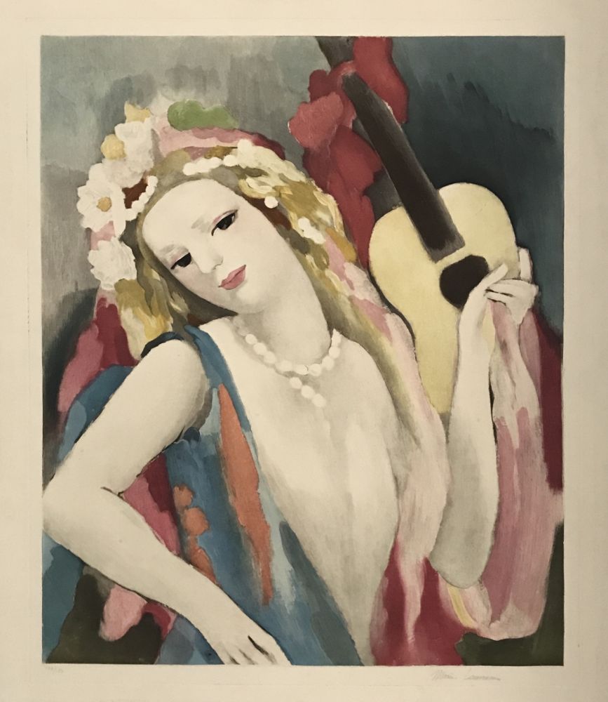 Офорт И Аквитанта Laurencin - Femme a la Guitare