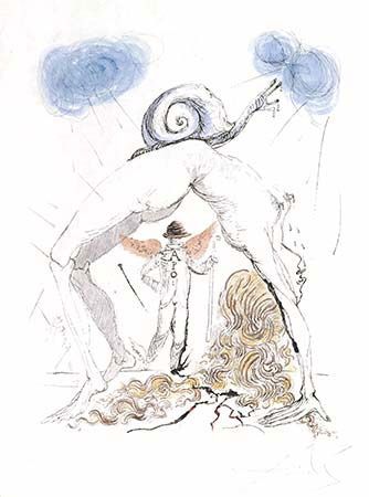 Гравюра Dali - Femme a l'Escargot