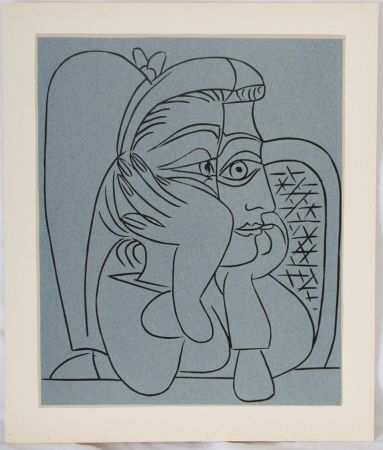 Линогравюра Picasso - Femme accoudée