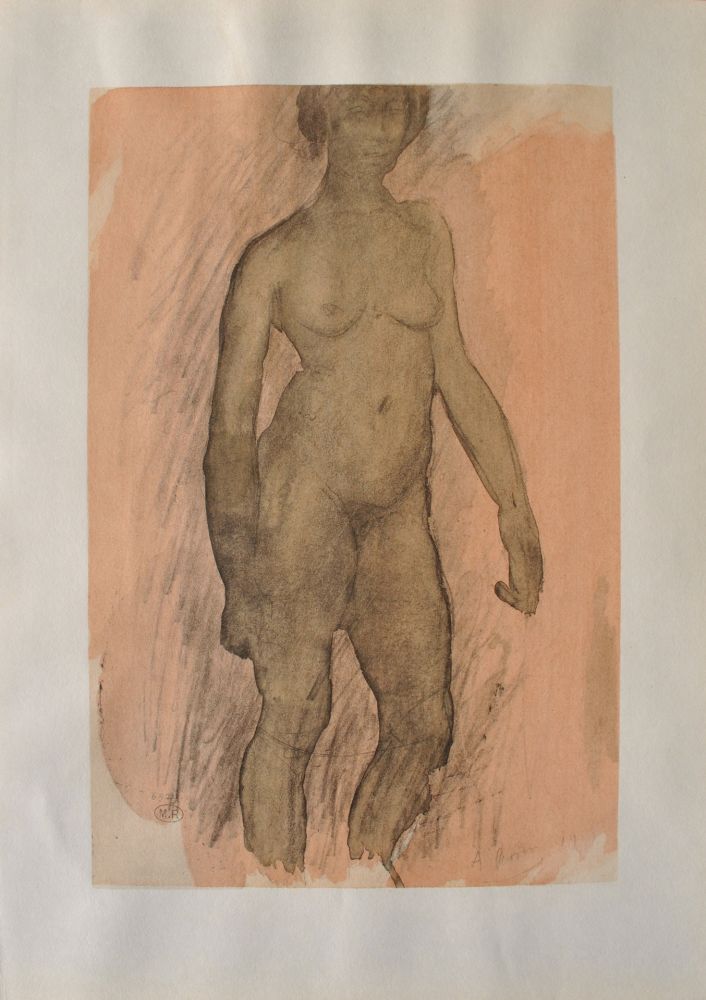Гравюра Rodin - Femme africaine nue
