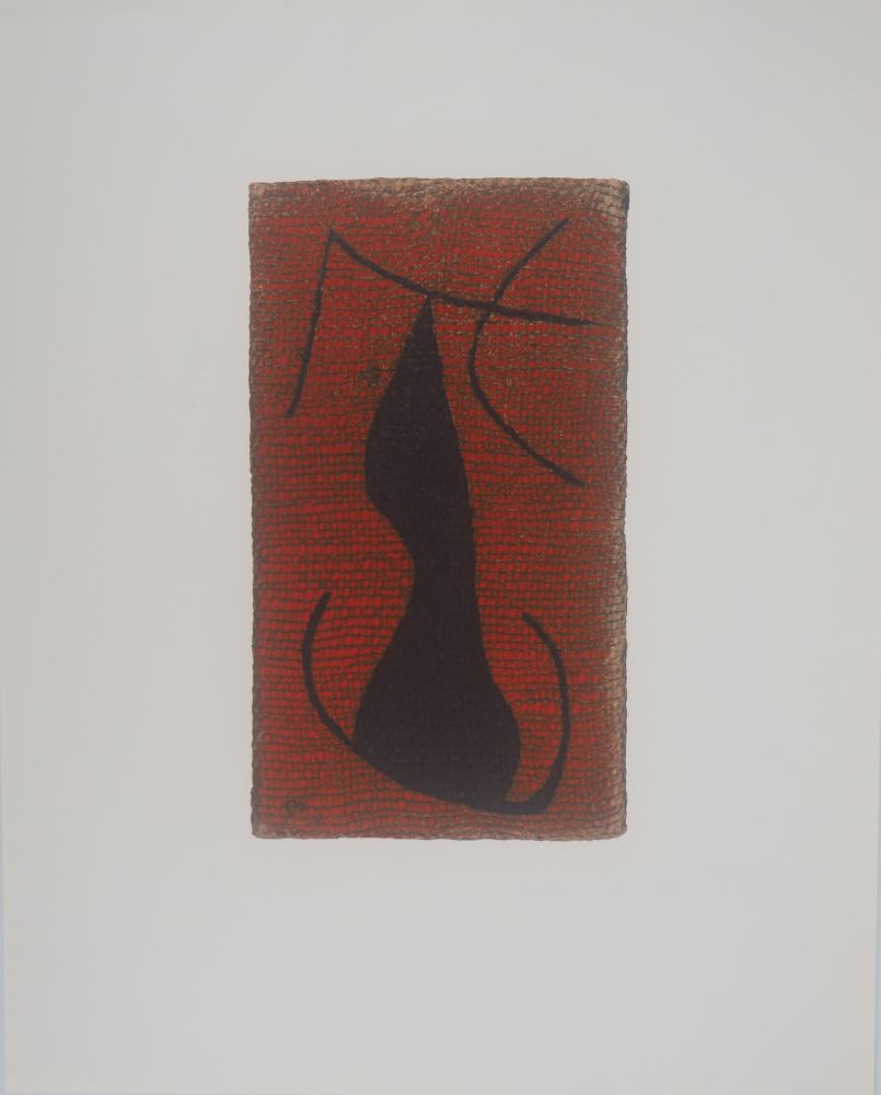 Литография Miró - Femme allongée