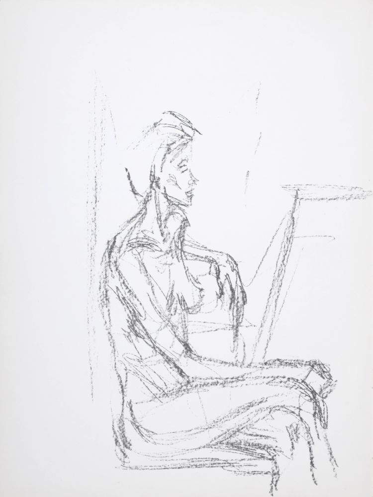 Литография Giacometti - Femme assise, 1961