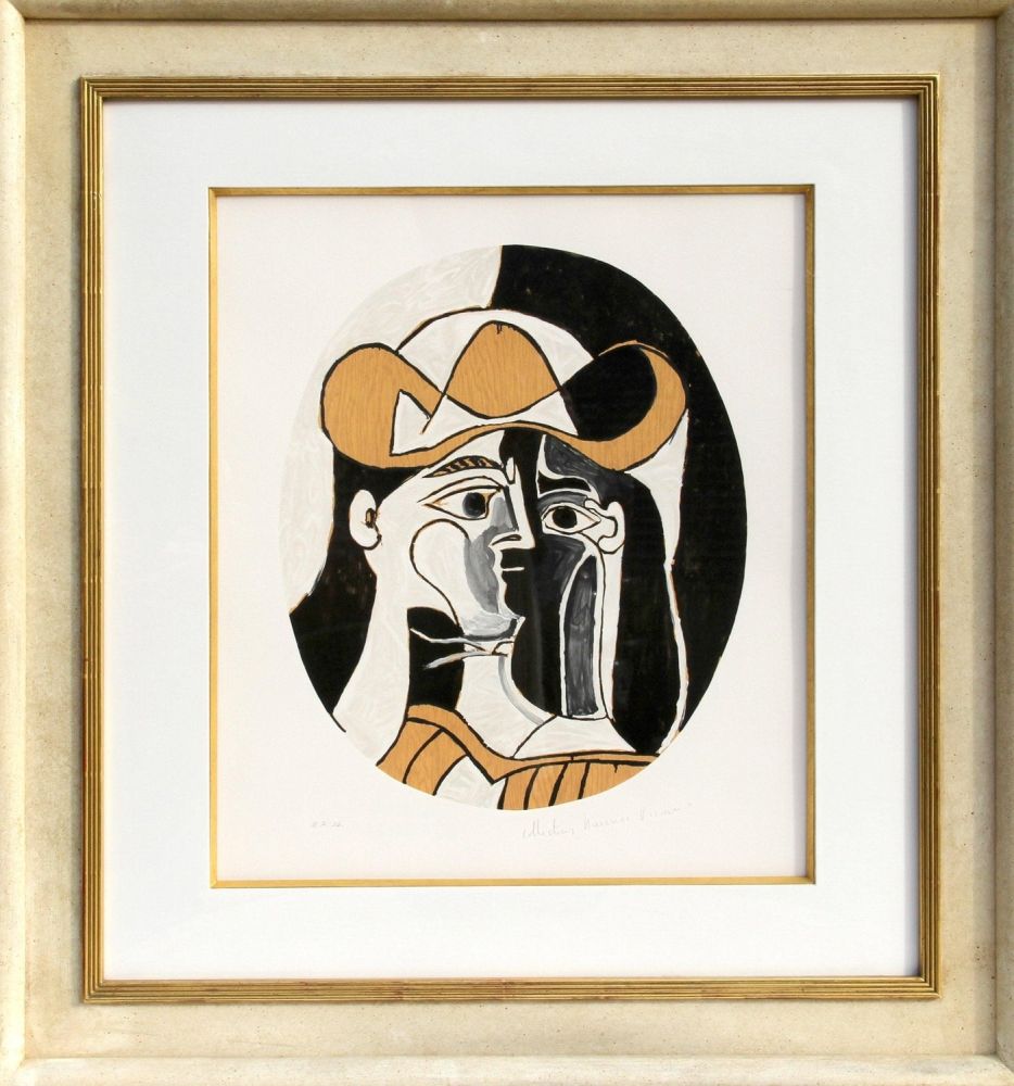 Литография Picasso (After) - Femme au Chapeau