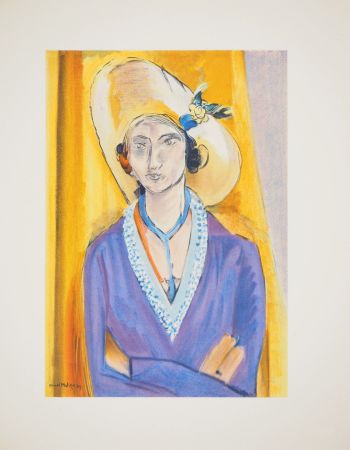 Литография Matisse - Femme au chapeau de paille