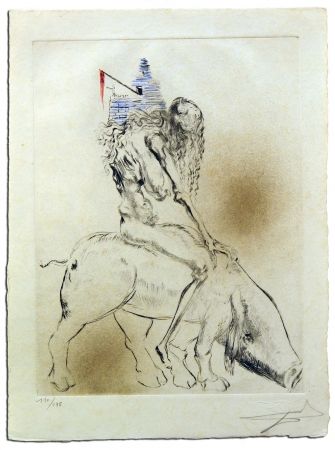 Гравюра Dali - Femme Au Cochon, from Faust 
