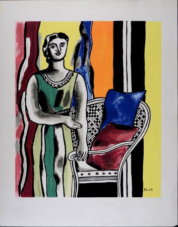 Сериграфия Leger - Femme au fauteuil, 1953
