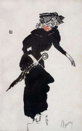 Литография Bonnard - Femme au Parapluie