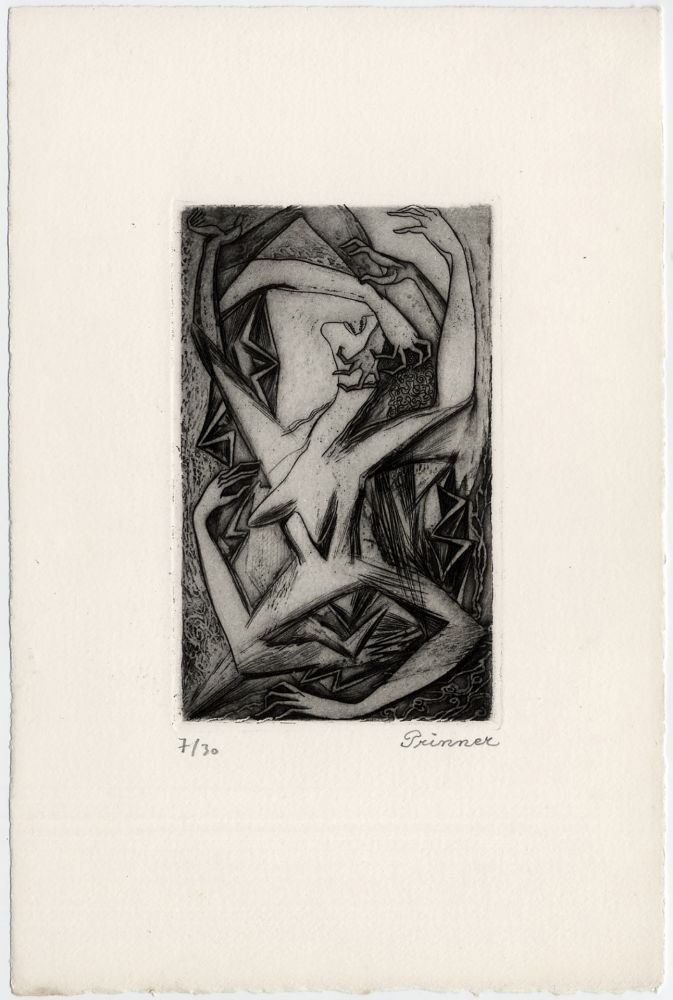 Офорт Prinner - Femme, bras et mains (La Femme tondue, 1946)