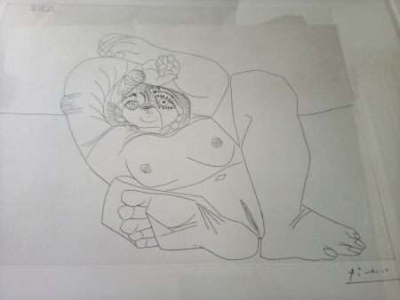 Офорт Picasso - Femme Couchée - 1 Juin II - Suite 156