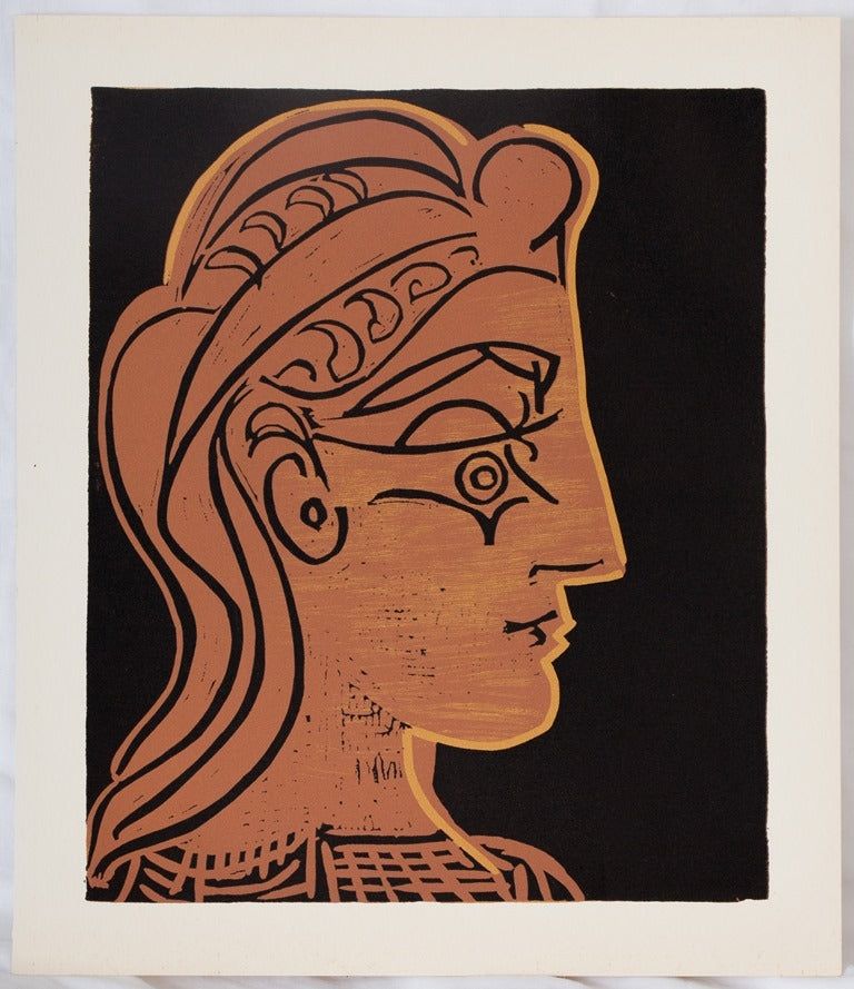 Линогравюра Picasso - Femme de profil