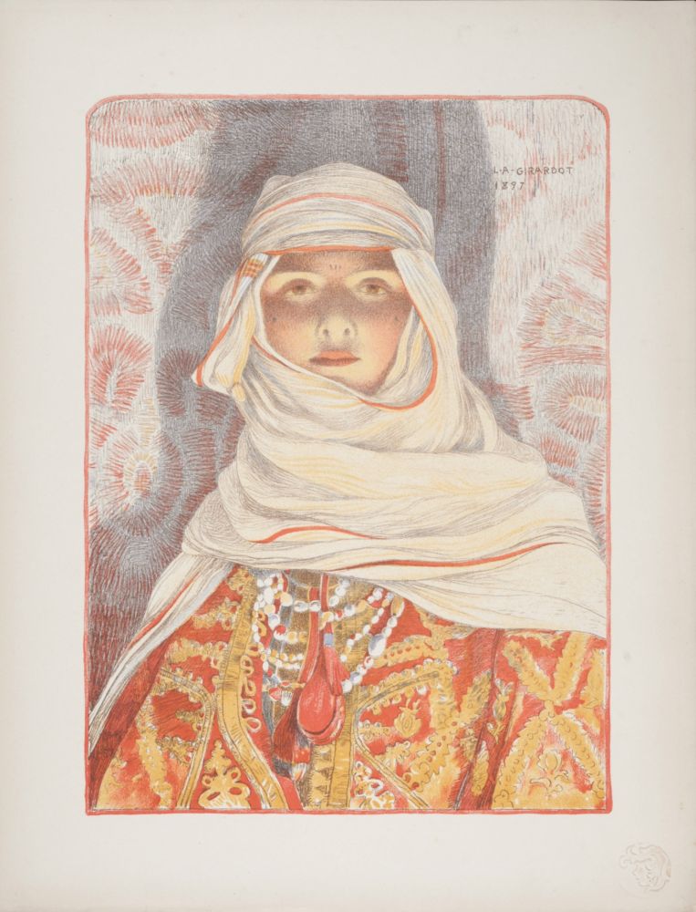 Литография Girardot - Femme du Riff, 1897