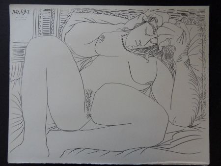 Литография Picasso - Femme endormie
