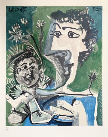 Литография Picasso - Femme et Enfant