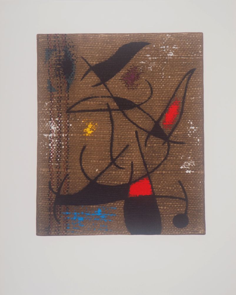 Литография Miró - Femme et oiseaux