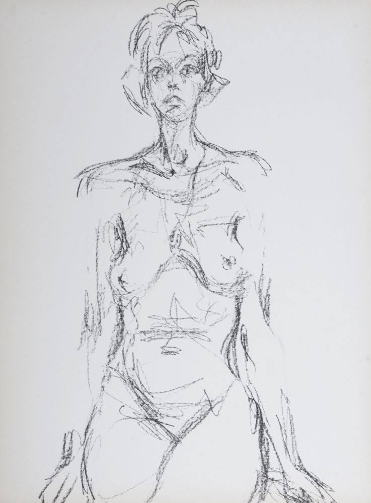 Литография Giacometti -  Femme nue, 1961