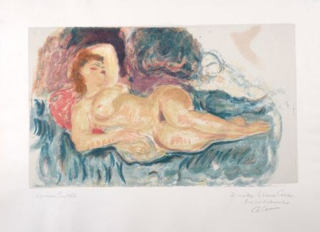 Литография Camoin - Femme nue allongée, circa 1950 - Hand-signed