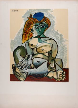 Литография Picasso (After) - Femme nue au bonnet turc, 1974