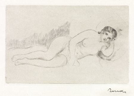 Гравюра Renoir - Femme nue couche (tourne a droite) 1ere planche 